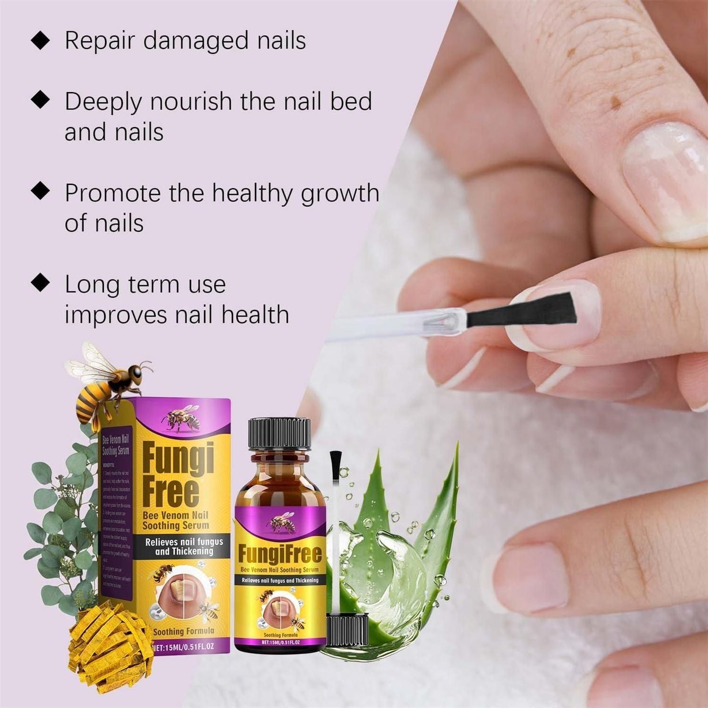 (BUY 1 GET 1 FREE) FungiFree® Bee Venom Nail Treatment Solution Serum