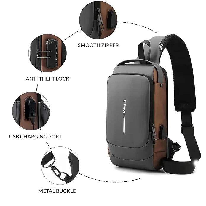 Voyager® - Anti-Theft USB Street Crossbody Unisex Sling Bag
