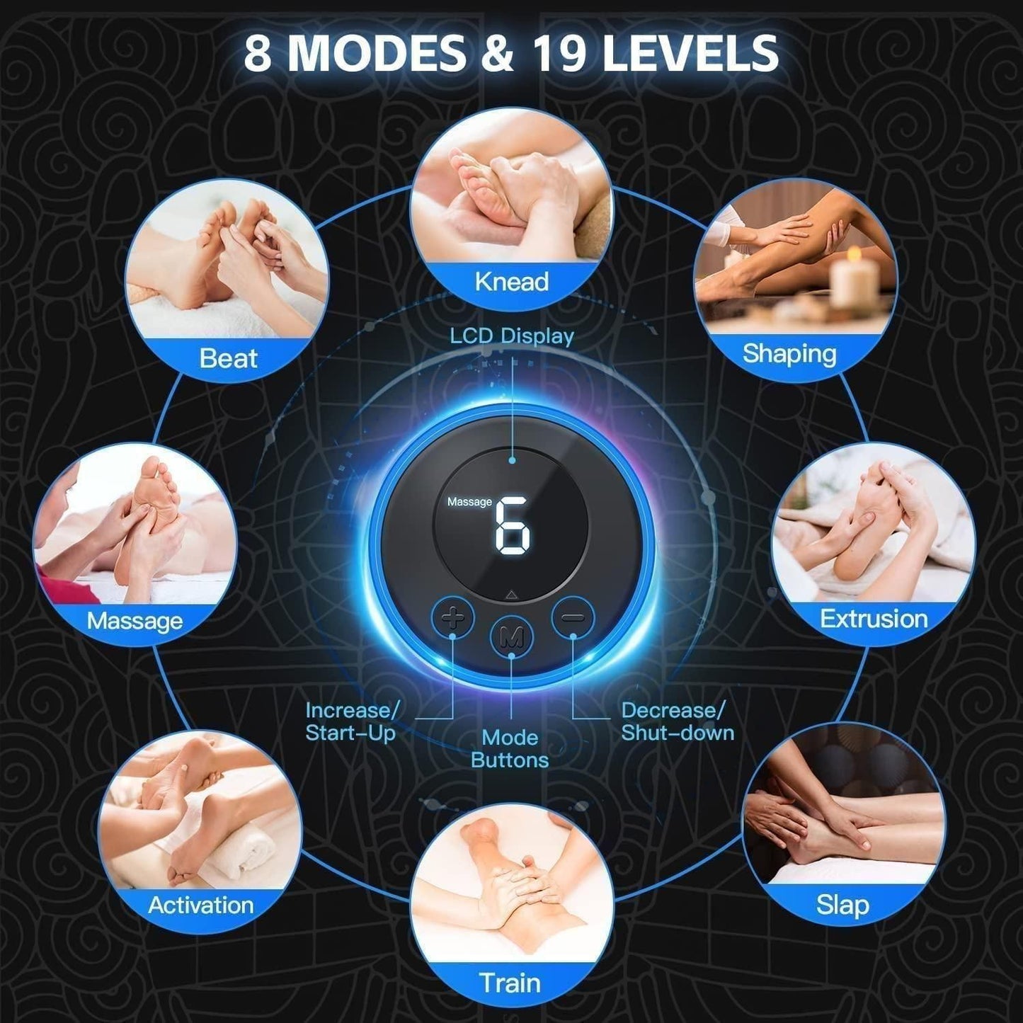 FootFlo® - Vibrating Bubble Electric Ems Foot Massager Pad