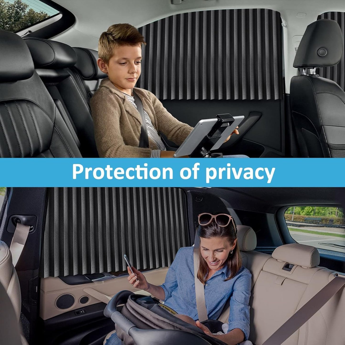 Sunveil® - Privacy Magnetic Car Curtains (Pack of 4)