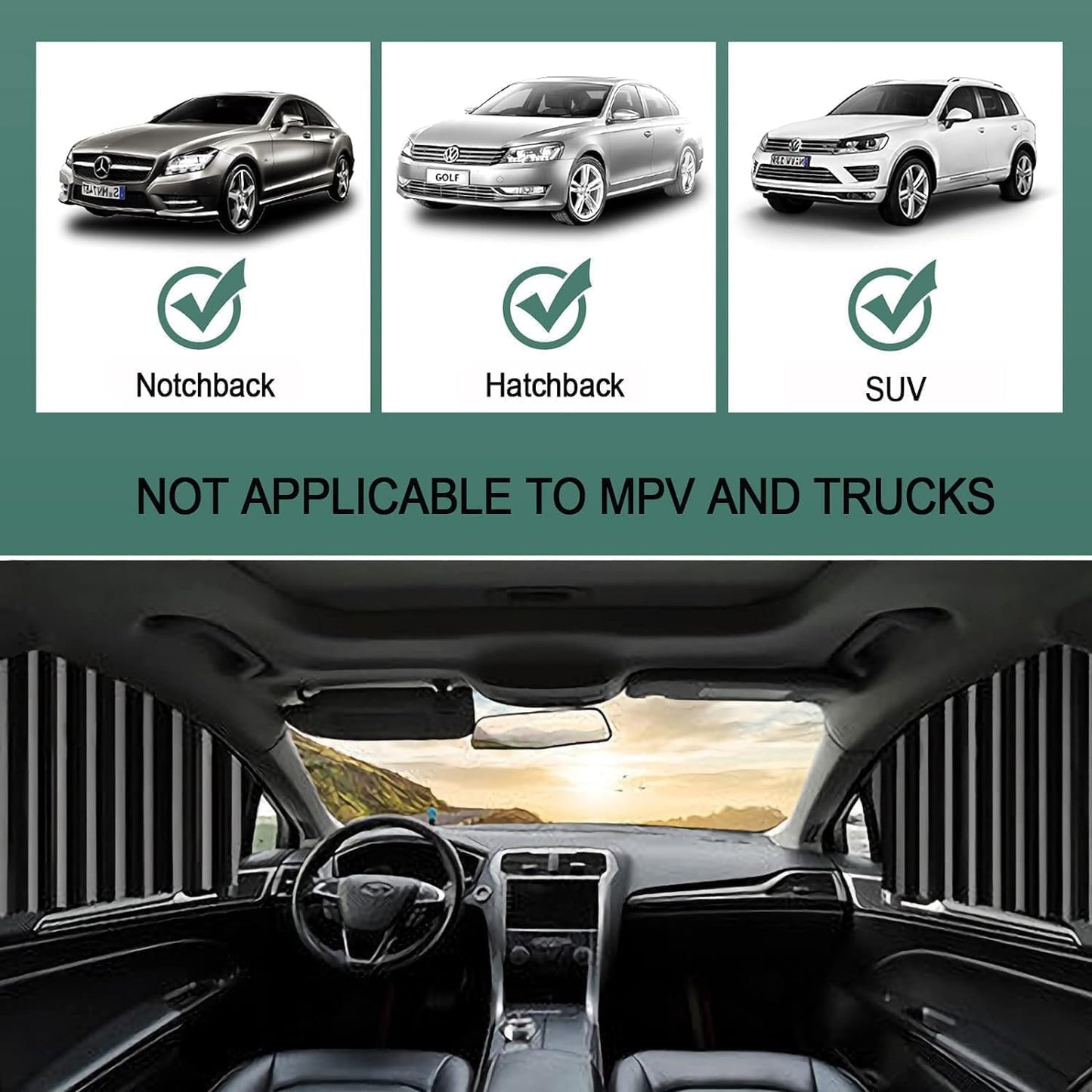 Sunveil® - Privacy Magnetic Car Curtains (Pack of 4)