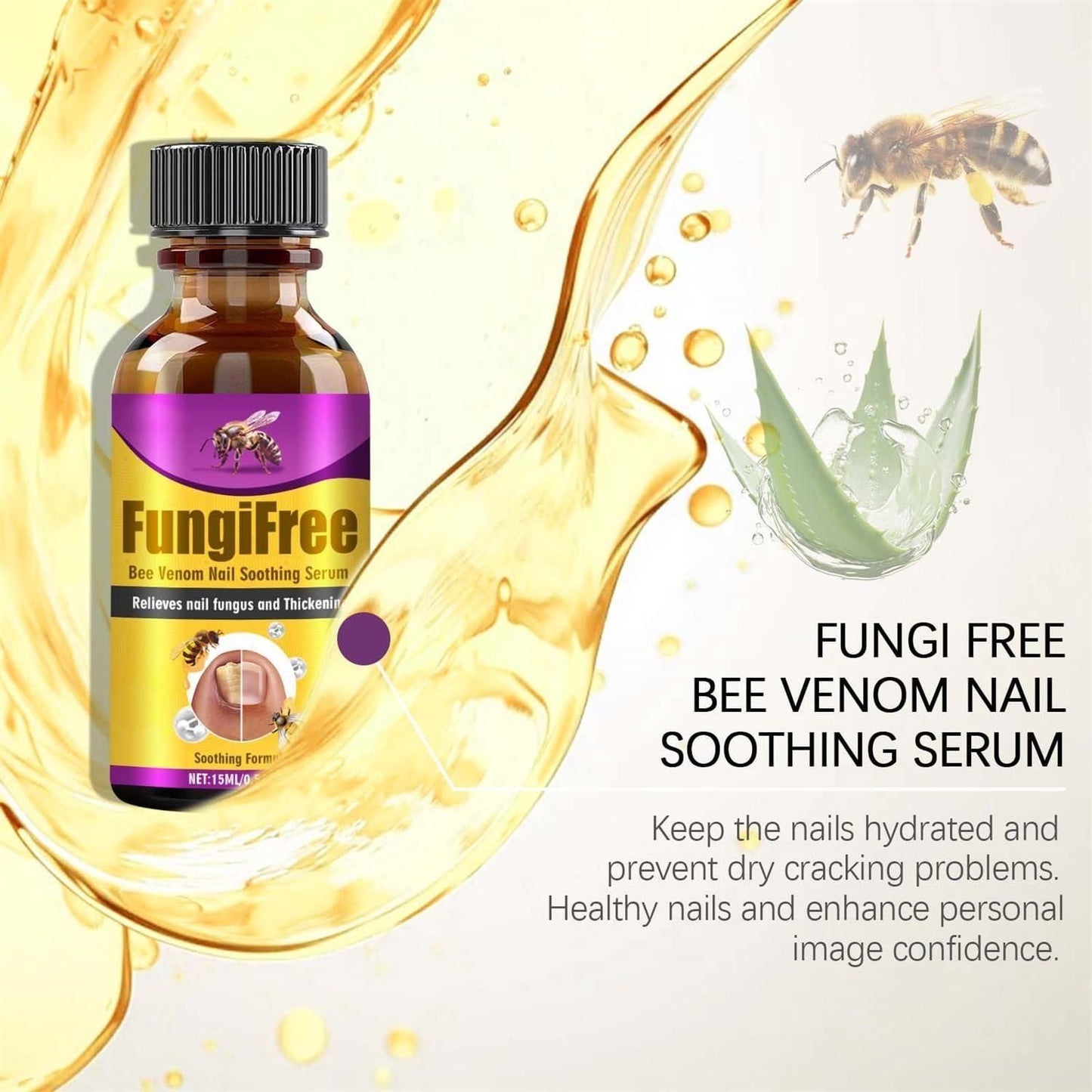 (BUY 1 GET 1 FREE) FungiFree® Bee Venom Nail Treatment Solution Serum