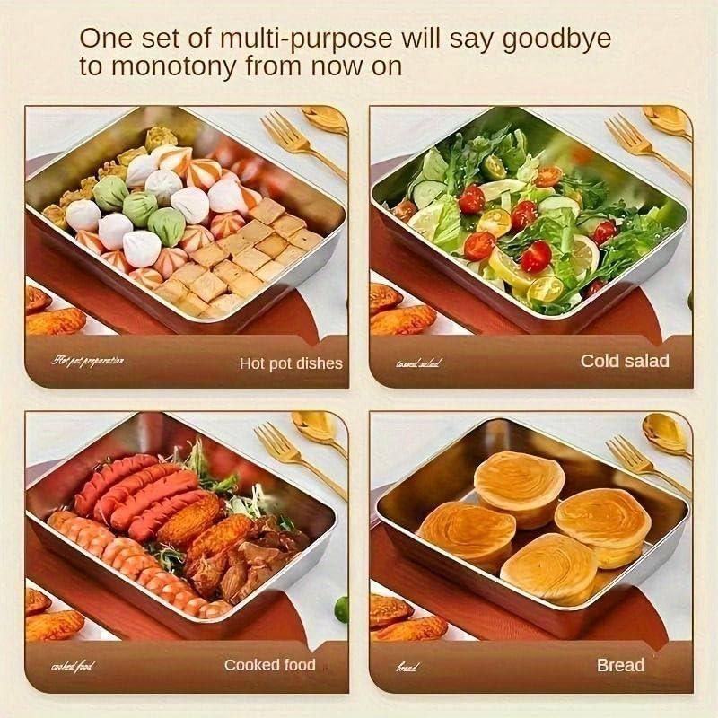 TrayLuxe® - Non Stick Baking Pan Food Storage Box with Cover