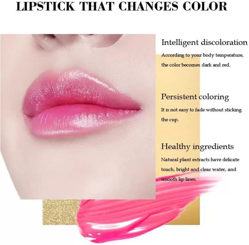 Plumpixie® - Gold Glitter Color Change Gel Lipstick (Pink, 3.6 g)