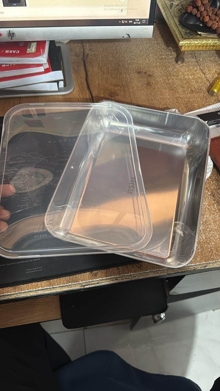 TrayLuxe® - Non Stick Baking Pan Food Storage Box with Cover