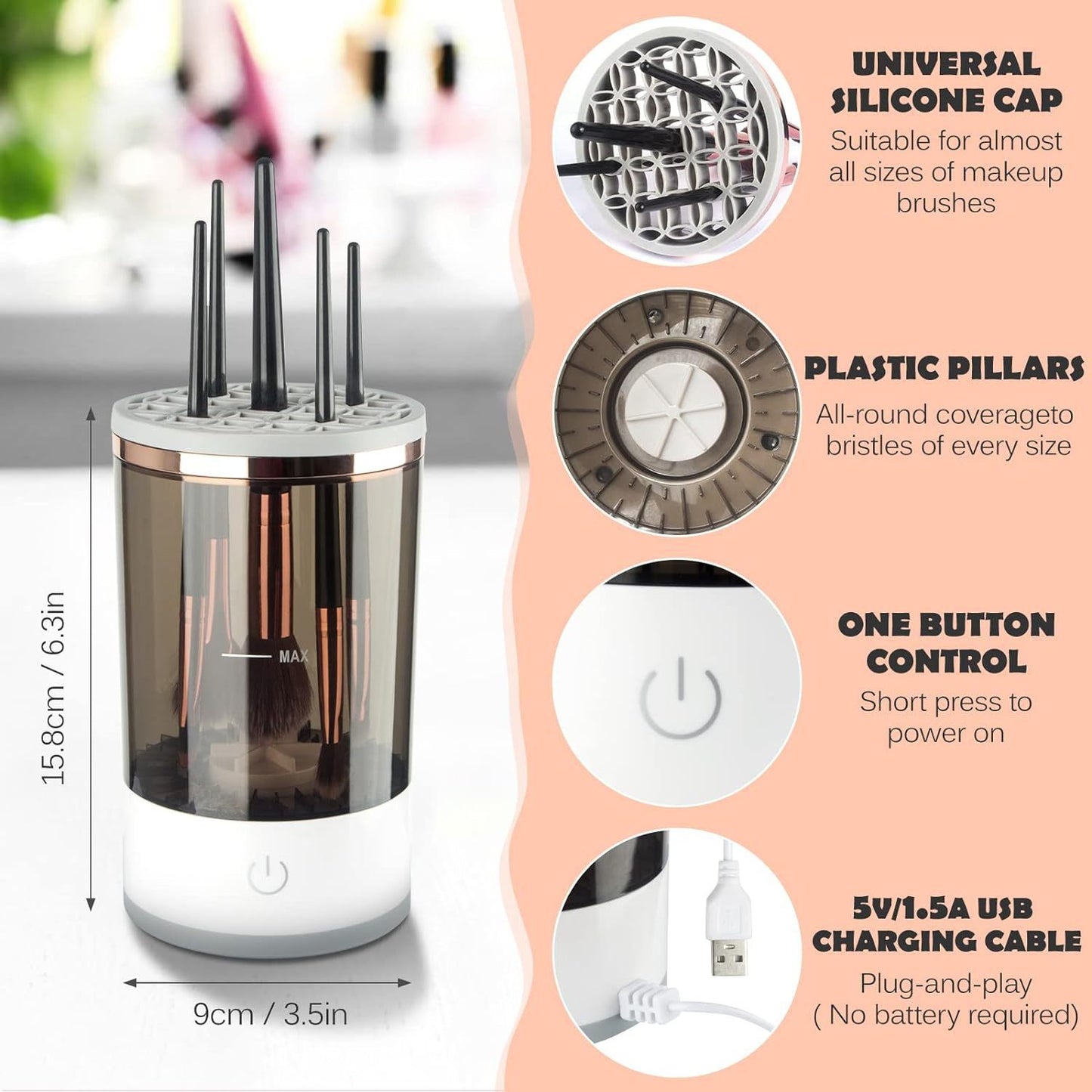 SpinClean Pro - Electric Makeup Brush Cleaner