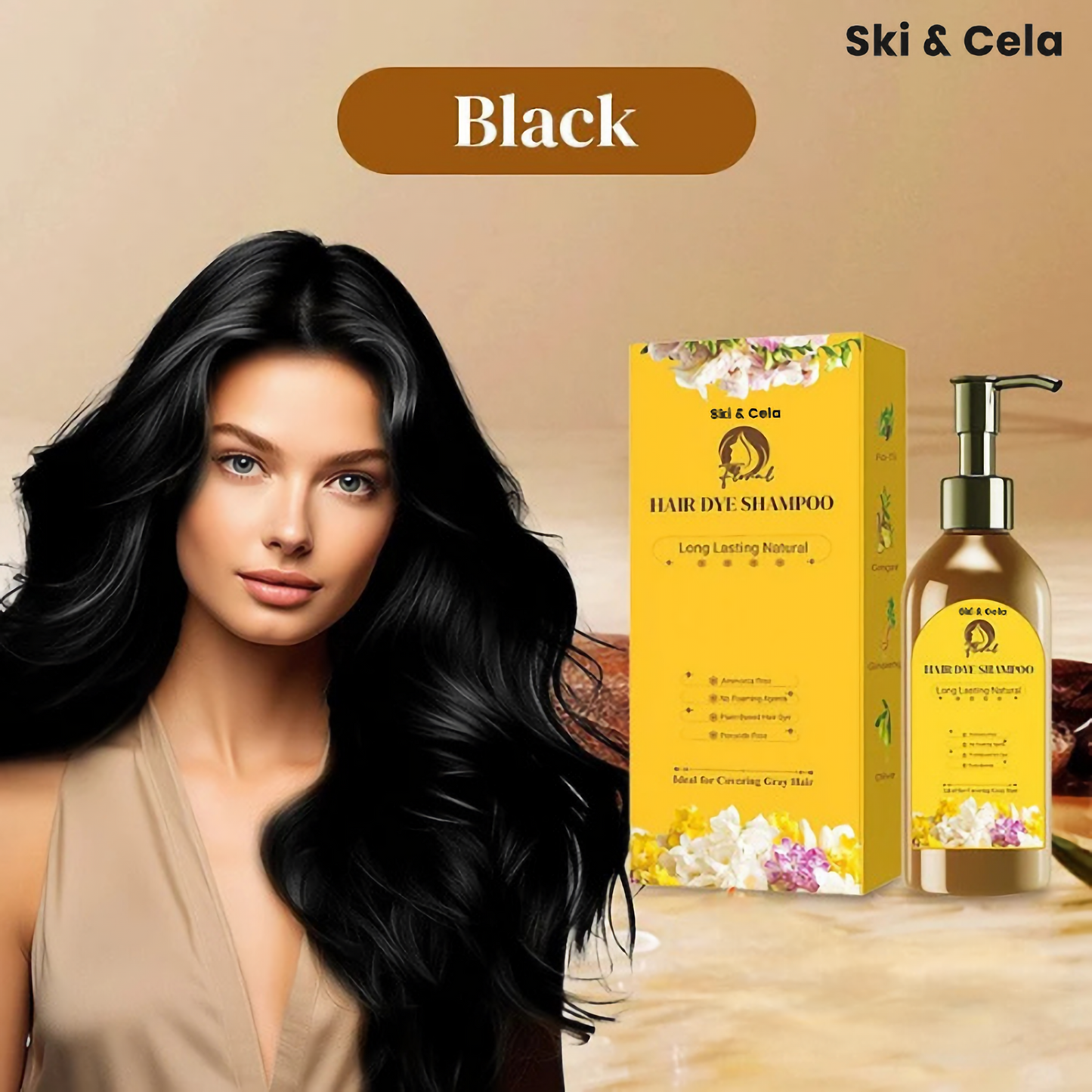 Long Lasting Natural Hair Dye Shampoo 100ML (Pack of 2)