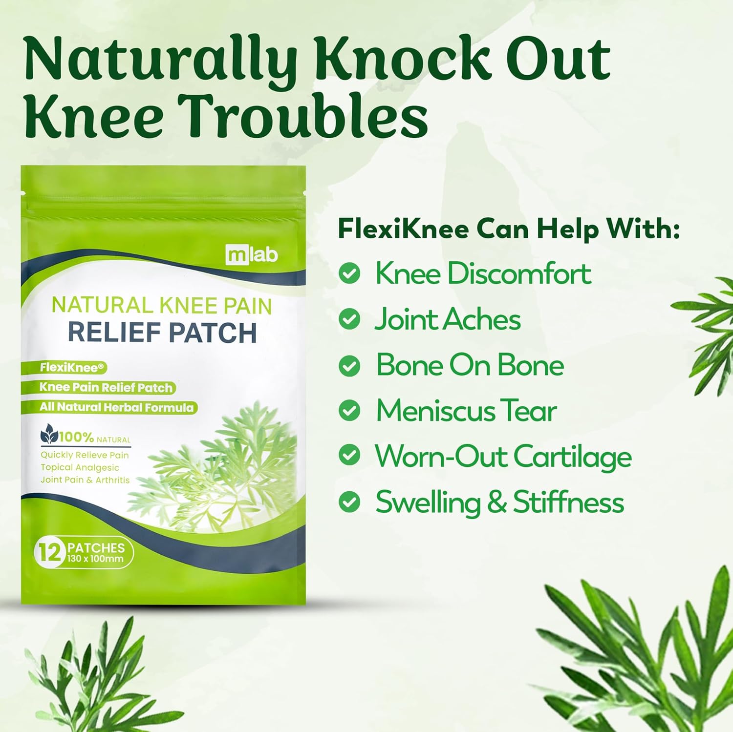 GreenSoothe™ - Natural Knee Pain Relief Patches 🌿🦵(BUY 1 GET 1 FREE)