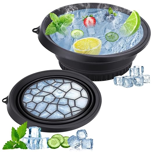 Collapsible Silicone Facial Ice Bath Bowl for Easy Storage & Carrying