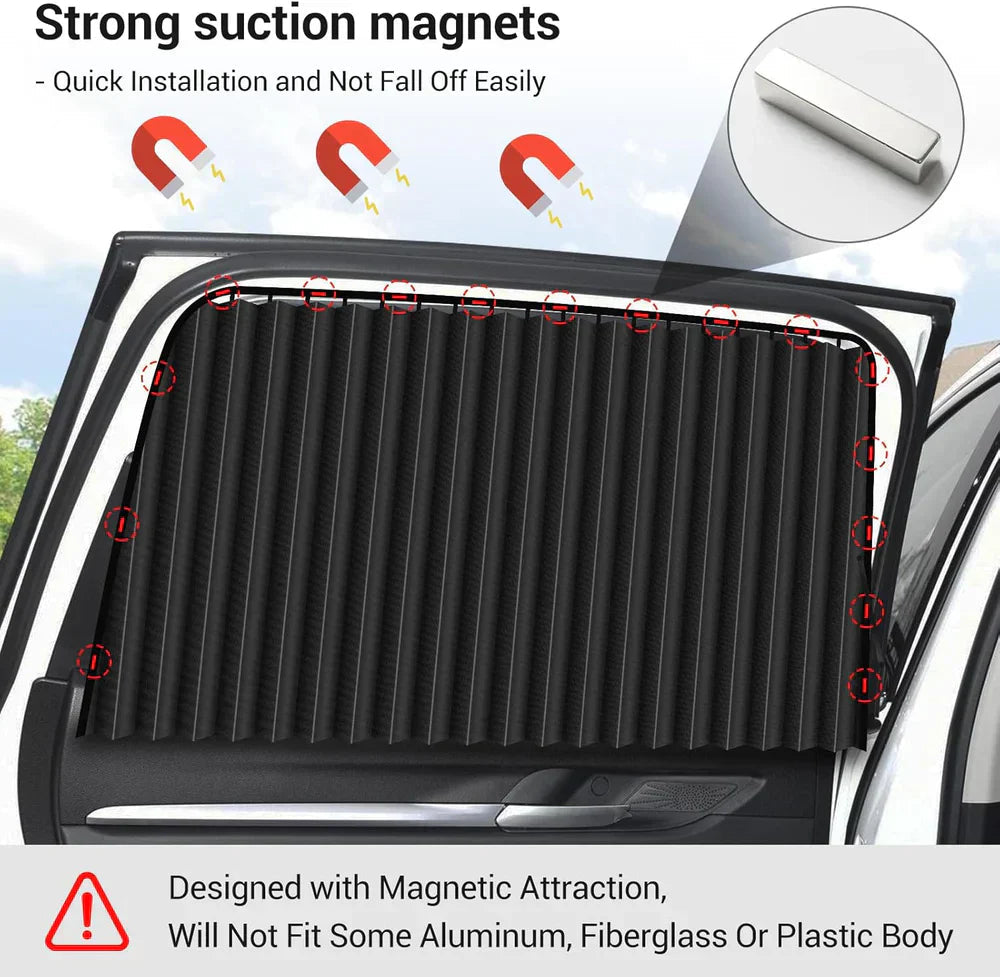 Sunveil® - Privacy Magnetic Car Curtains (Pack of 4)