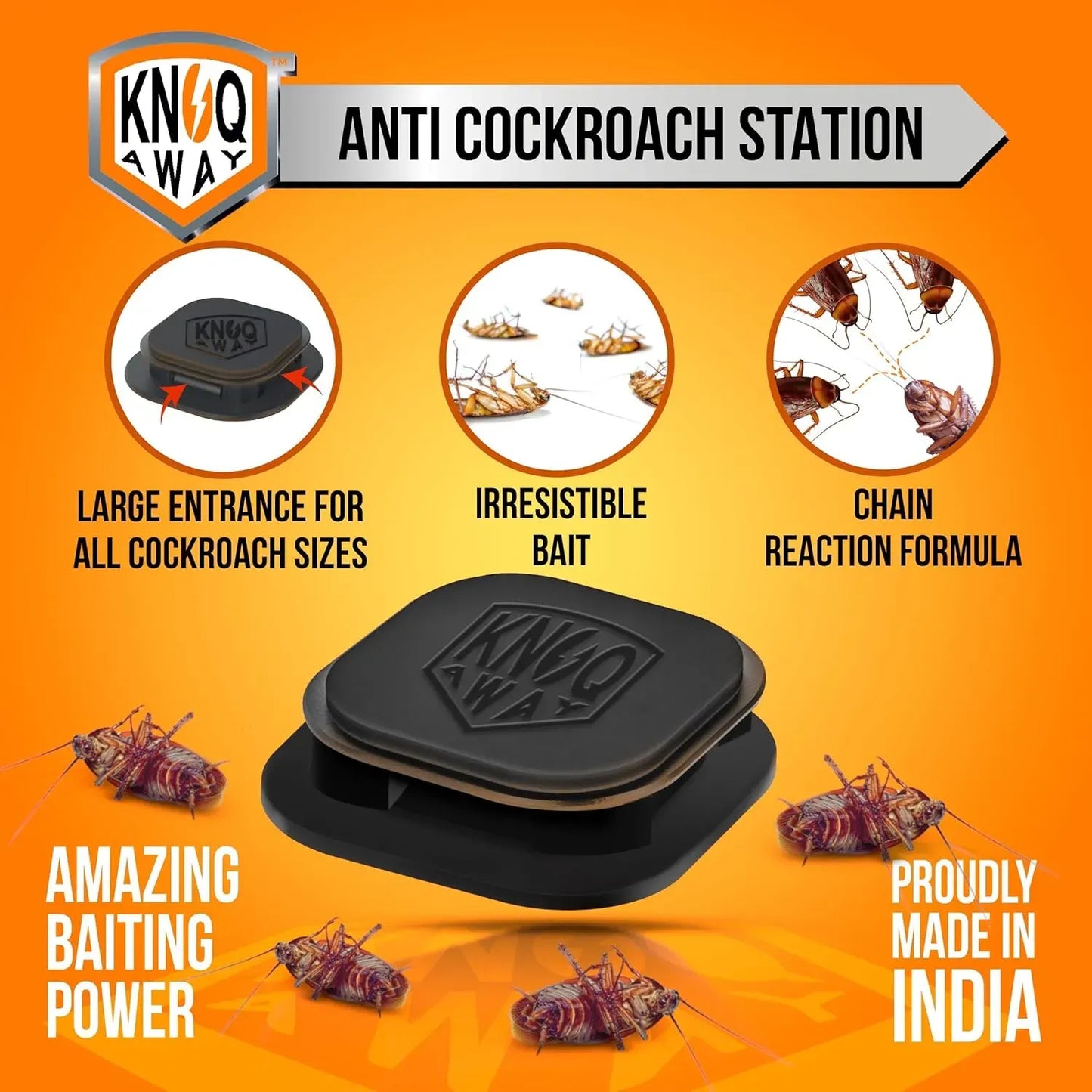 RoachTrap Pro® - 100% Plant-Based Japanese Roach Bait Stations (Pack of 12)