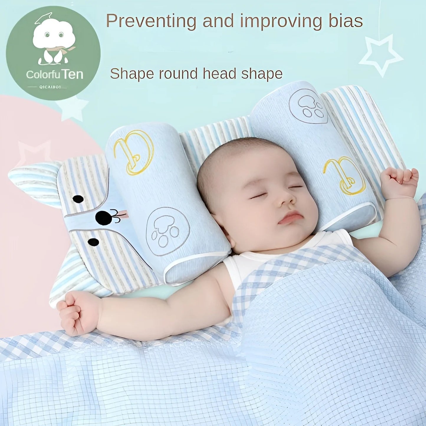 GentleSupport® - Premium Baby Head Shaping Support Pillow