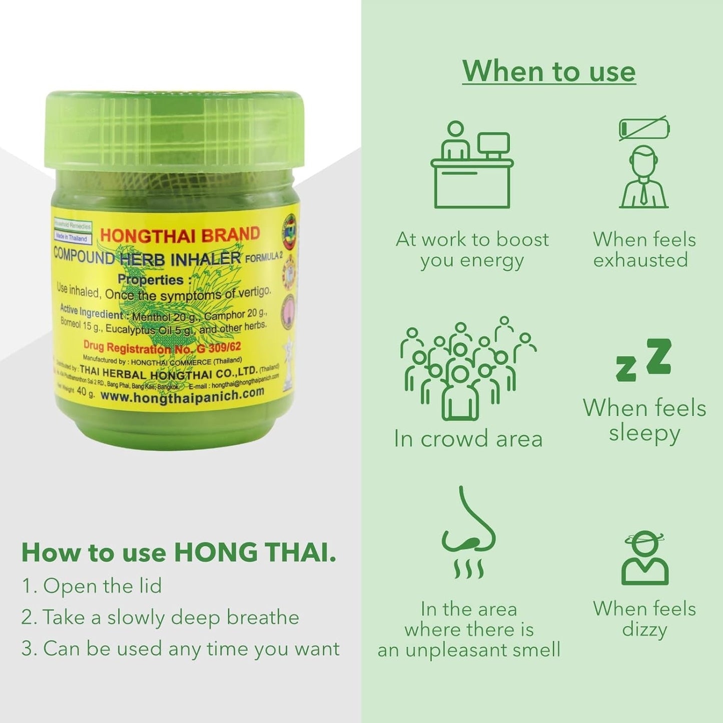 (BUY 1 GET 1 FREE) Hong Thai® - Premium Traditional Herbal Inhaler