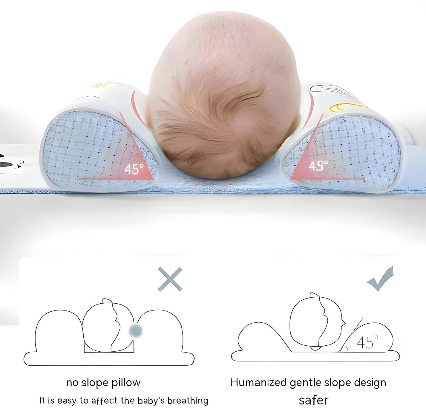 GentleSupport® - Premium Baby Head Shaping Support Pillow