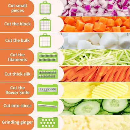 Chopora® - 15-in-1 Multifunctional Vegetable Chopper with 8 Blades