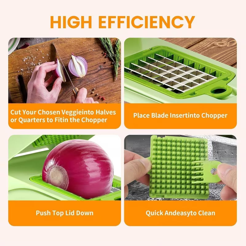 Chopora® - 15-in-1 Multifunctional Vegetable Chopper with 8 Blades