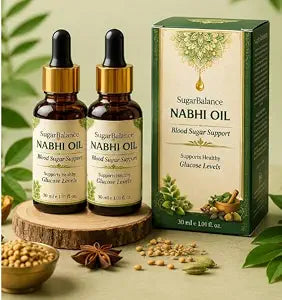 SugarBalance - Nabhi Oil Blood Sugar Support Herbal Navel Care Oil 50ml Each Pack Of 2