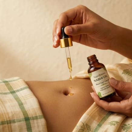 SugarBalance - Nabhi Oil Blood Sugar Support Herbal Navel Care Oil 50ml Each Pack Of 2