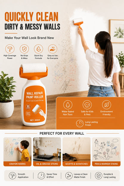 FixRoll® – Handy Wall Repair Roller Brush