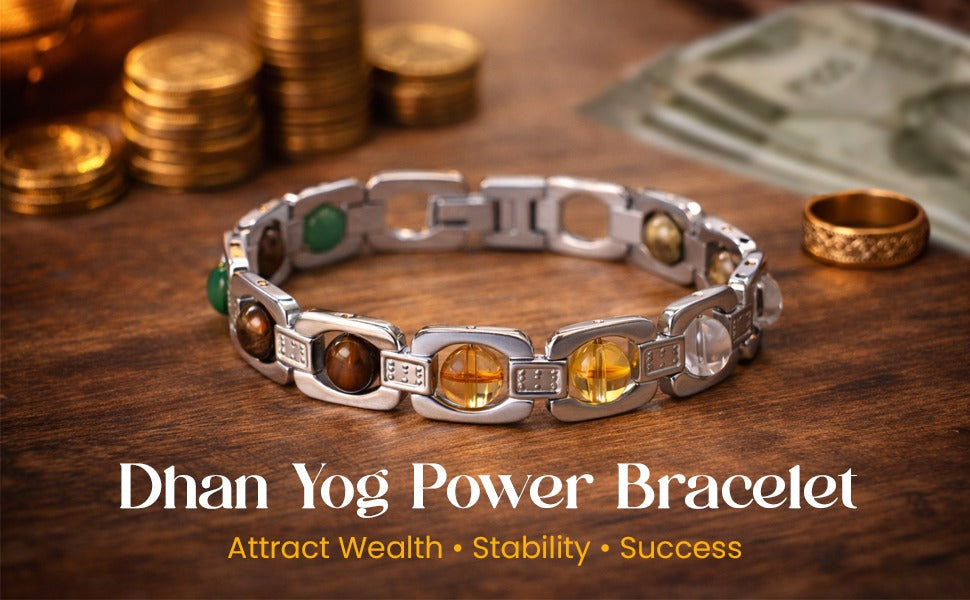 Certified Dhan Yog Metal Bracelet with Green Aventurine