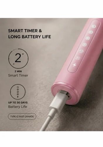 Waterproof Rechargeable Toothbrush With Replaceable Brush Heads