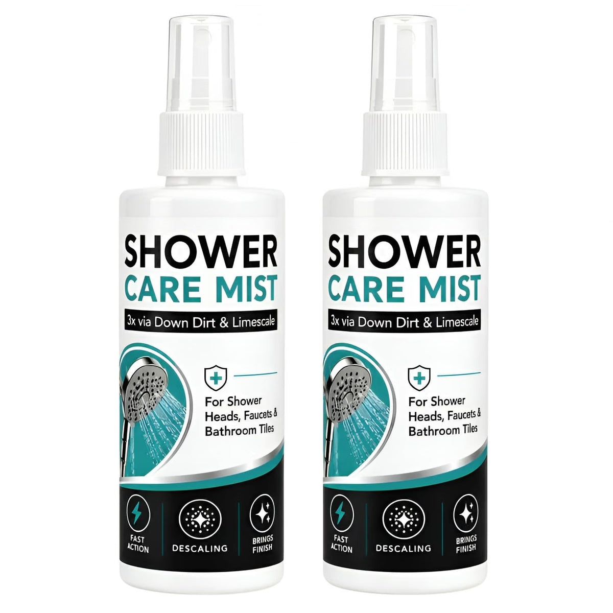 Shower Care Mist Shower Heads Faucets Bathroom Tiles 100ml Each Pack Of 2