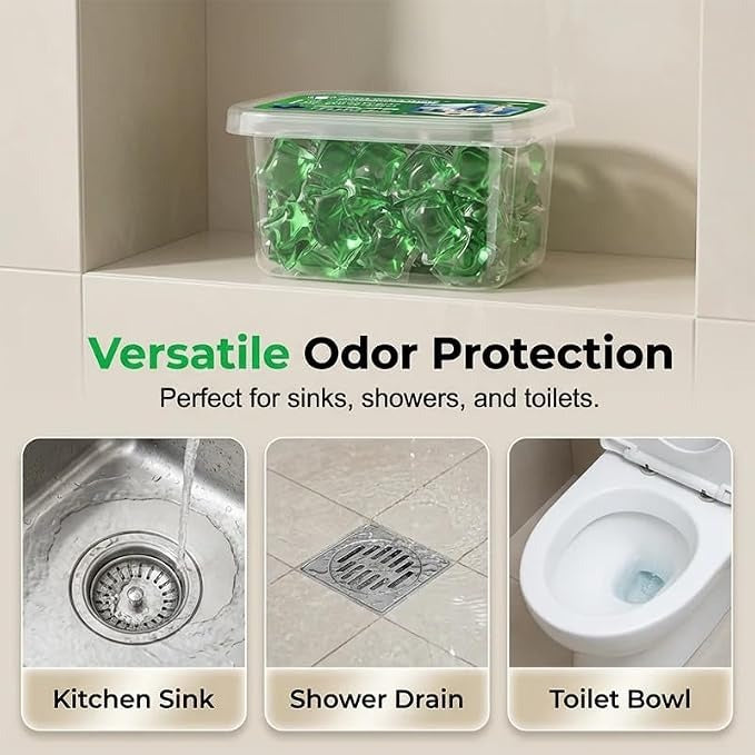 SinkScent® - Sink deodorizer pods for kitchen and bathroom Drain 30 pods