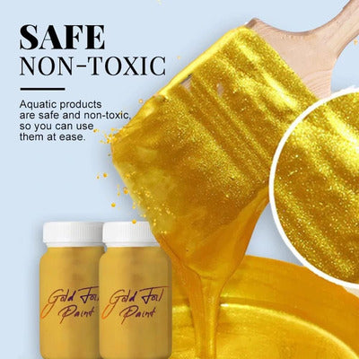Glitter Gold Metallic Paint - Non Toxing, Non Fading, Acrylic Paint