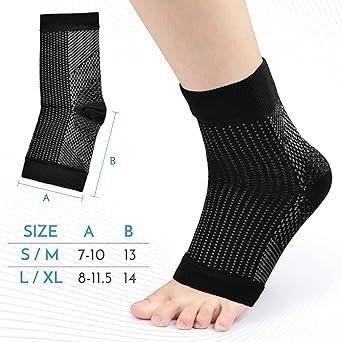 Swelling Arch Heel Socks Yoga Sport Protect Socks (Pack of 2)