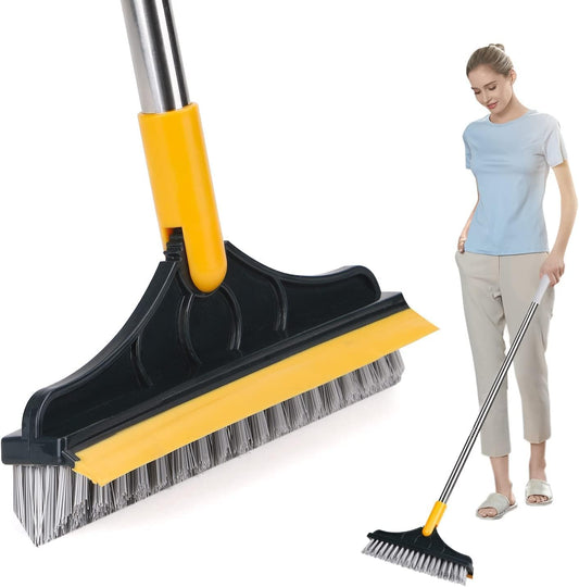 DualSweep® - 2-in-1 Long Handle Floor Brush & Wiper