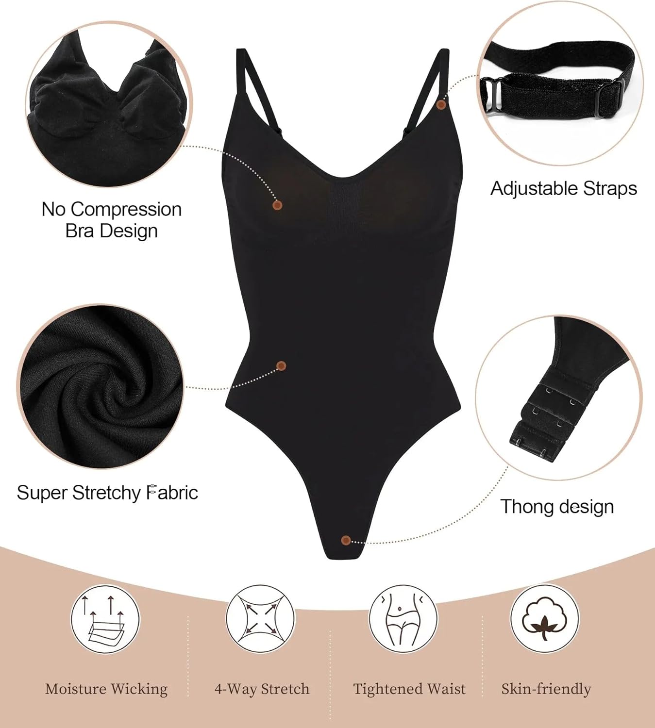 Shapelle Premium Shapewear Bodysuit