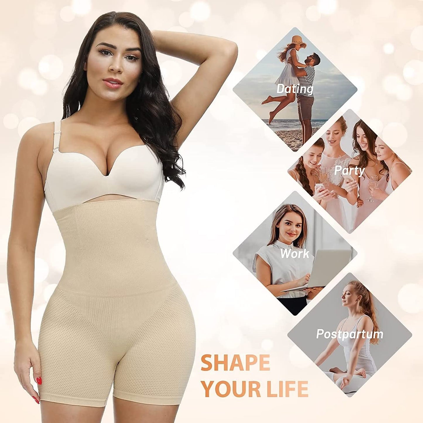 Shapelle 5-in-1 Shaper for Abdomen, Tummy, Back, Thighs & Hips