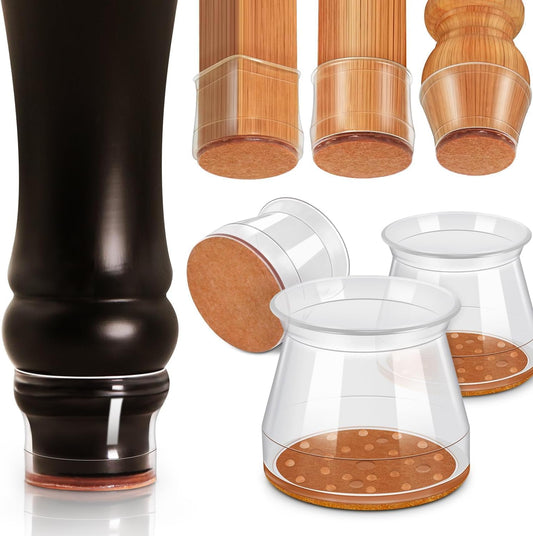 FloorGuard® - Silicone Chair Leg Protectors with Felt for Hardwood Floors (6PCS)