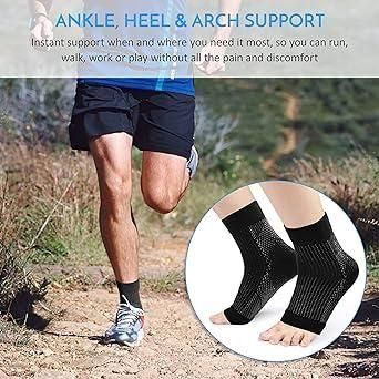 Swelling Arch Heel Socks Yoga Sport Protect Socks (Pack of 2)