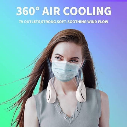 NeckNest™ - Portable Bladeless Hanging Rechargeable Neck Fan