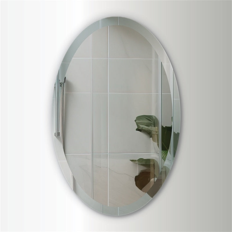 Luxury Oval Unbreakable Acrylic Mirror Sticker (Pack of 2)