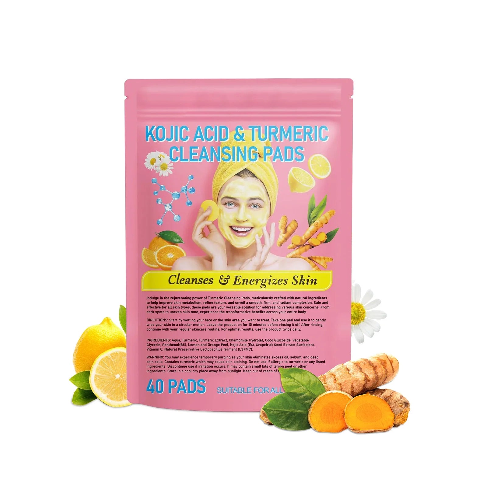 Ski & Cela Turmeric Kojic Acid Cleansing Pads