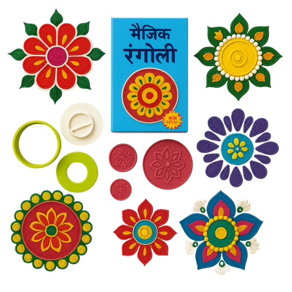 Rangoluxe® Magic Rangoli Kit – Instantly Create Stunning, Mess-Free Rangolis (Special Diwali Offer)