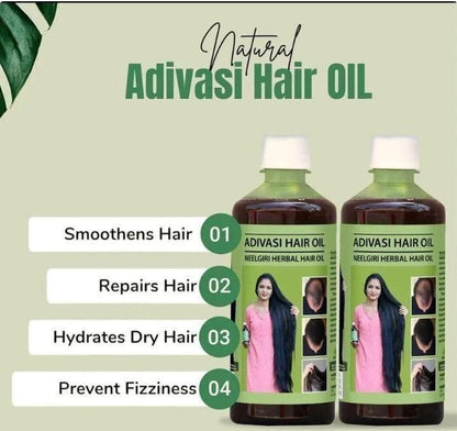 Original Adivasi Neelgiri Herbal Hair Oil 125ml (Pack of 2)