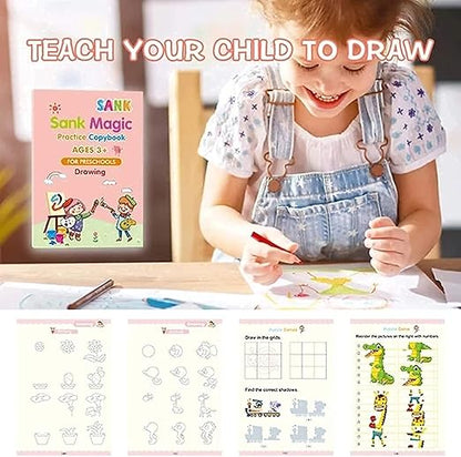 SmartDoodle® - Magic Book for Kids (4 Book+10 Refill+1 Pen+1 Grip)