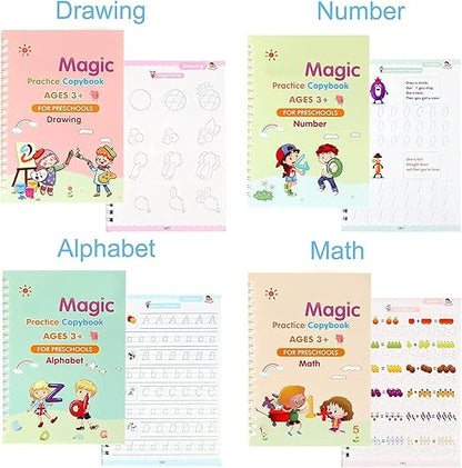 SmartDoodle® - Magic Book for Kids (4 Book+10 Refill+1 Pen+1 Grip)