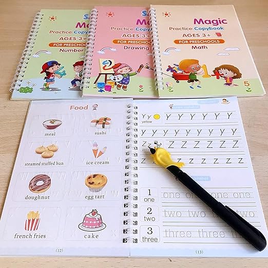 SmartDoodle® - Magic Book for Kids (4 Book+10 Refill+1 Pen+1 Grip)