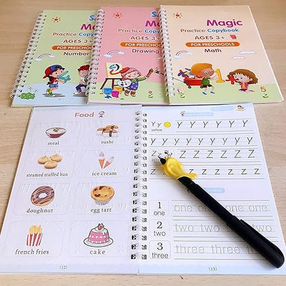 SmartDoodle® - Magic Book for Kids (4 Book+10 Refill+1 Pen+1 Grip)