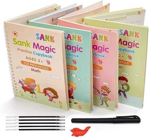 SmartDoodle® - Magic Book for Kids (4 Book+10 Refill+1 Pen+1 Grip)