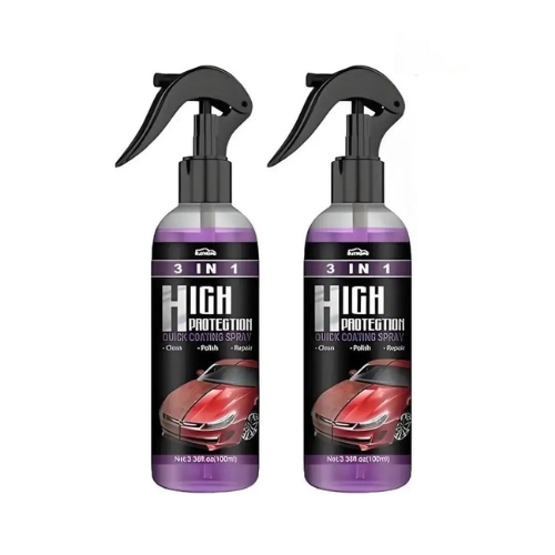 3 in 1 High Protection Quick Car Ceramic Coating Spray (Pack of 2)