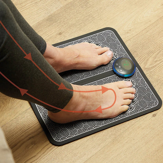 FootFlo® - Vibrating Bubble Electric Ems Foot Massager Pad