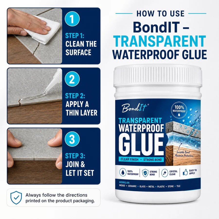 (BUY 1 GET 1 FREE) BondIt® - Heavy-Duty Transparent Waterproof Glue + Free Brush