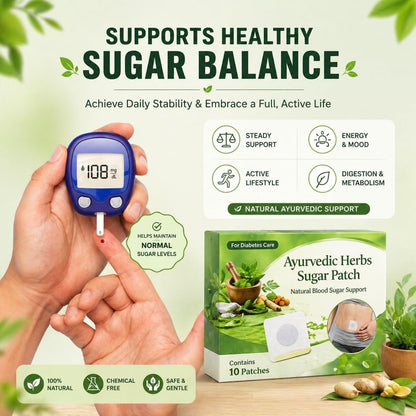 (BUY 1 GET 1 FREE) SugarEase® – Ayurvedic Herbs Sugar Patch (Pack of 10)