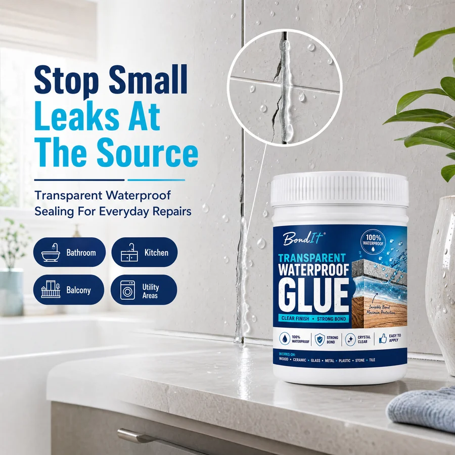 (BUY 1 GET 1 FREE) BondIt® - Heavy-Duty Transparent Waterproof Glue + Free Brush
