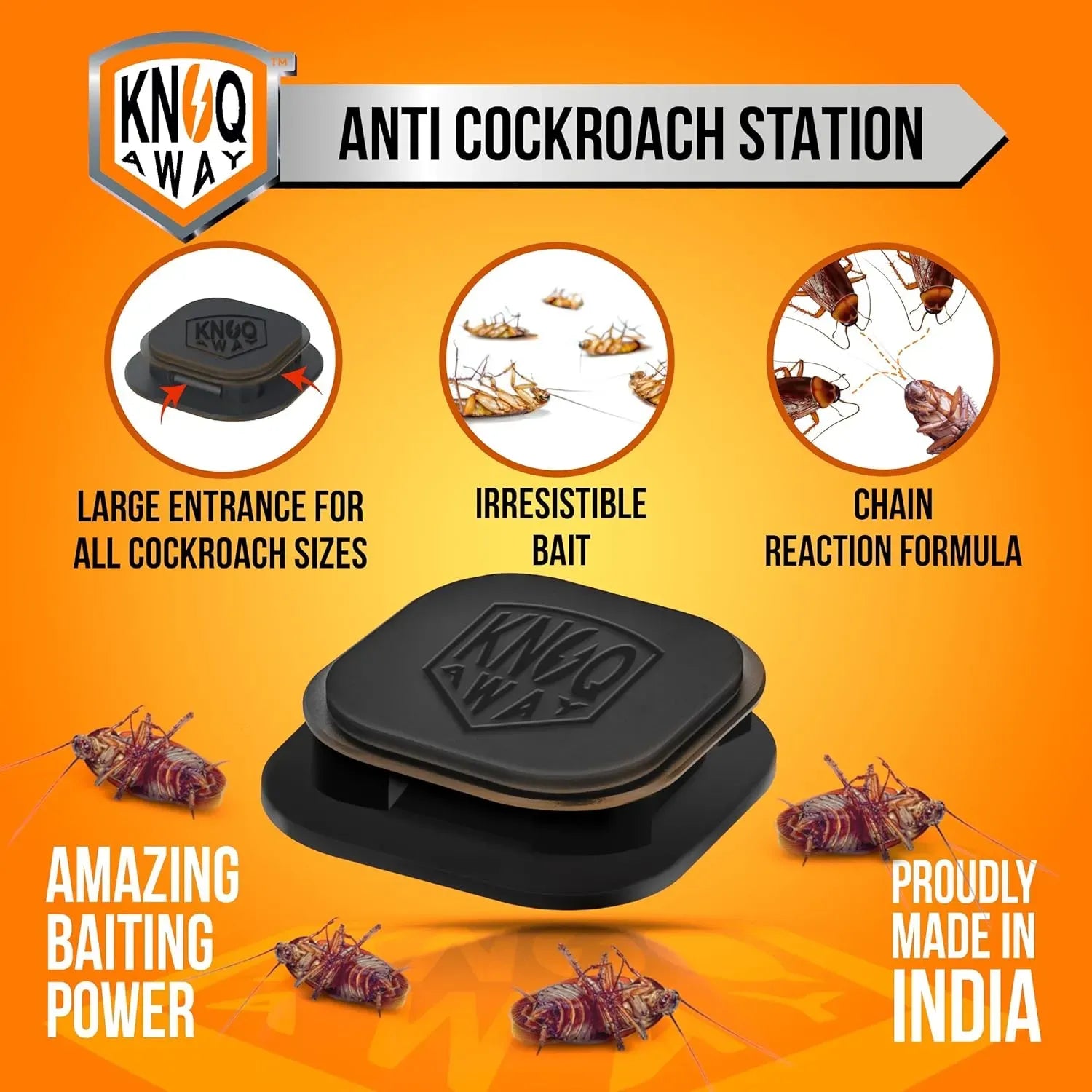 RoachTrap Pro® - 100% Plant-Based Japanese Roach Bait Stations (Pack of 12)